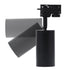 GloboStar® LEO 60353 Κινούμενο Στρόγγυλο Φωτιστικό Σποτ Ράγας Αλουμινίου με Ντουί GU10 AC 220-240V IP20 Φ6 x Υ19cm - 2 Γραμμών - Μαύρο - 5 Years Warranty - ledmania.gr