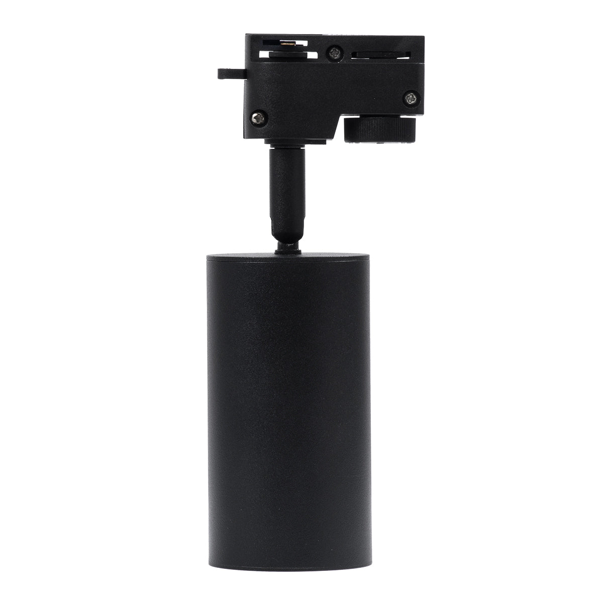 GloboStar® LEO 60353 Κινούμενο Στρόγγυλο Φωτιστικό Σποτ Ράγας Αλουμινίου με Ντουί GU10 AC 220-240V IP20 Φ6 x Υ19cm - 2 Γραμμών - Μαύρο - 5 Years Warranty - ledmania.gr