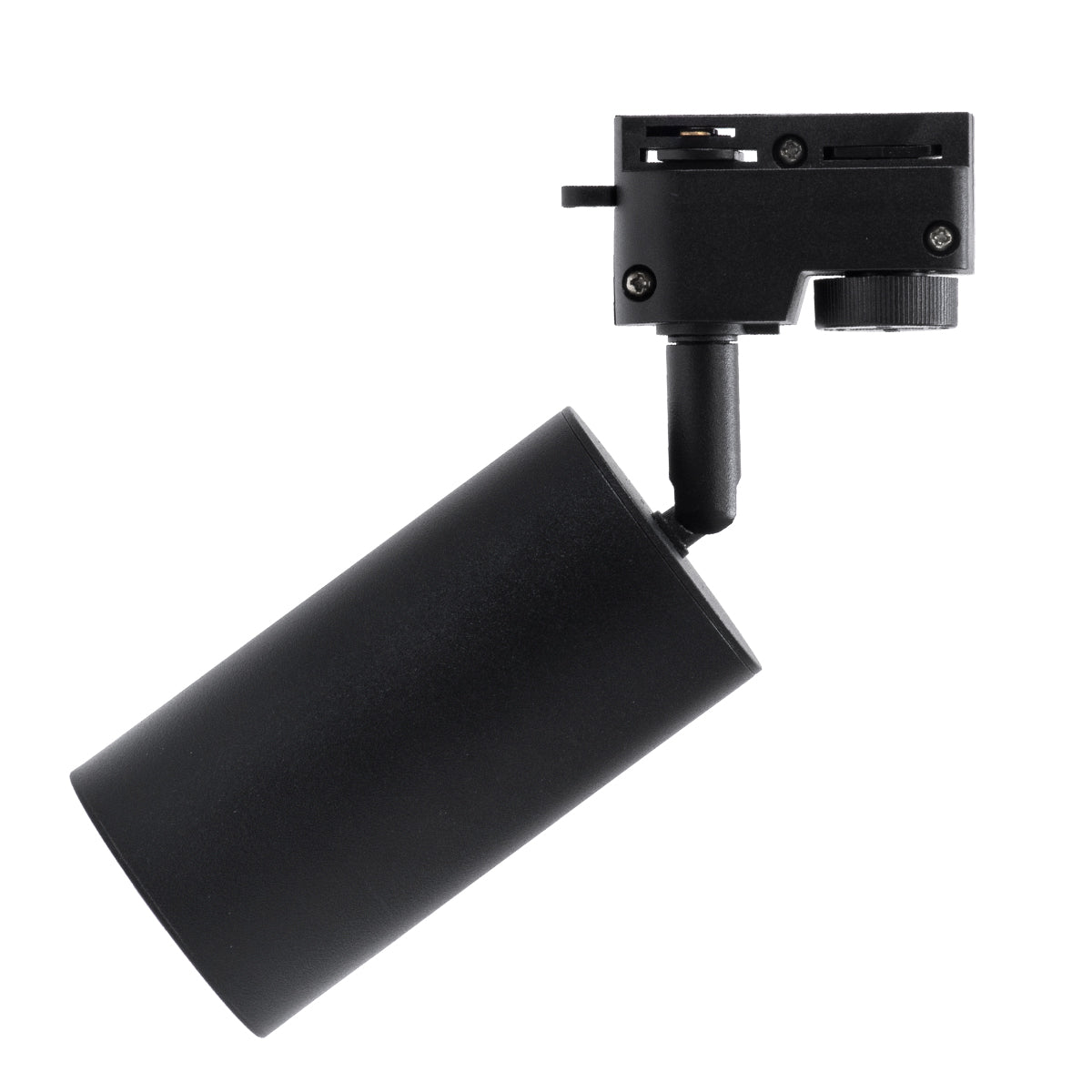 GloboStar® LEO 60353 Κινούμενο Στρόγγυλο Φωτιστικό Σποτ Ράγας Αλουμινίου με Ντουί GU10 AC 220-240V IP20 Φ6 x Υ19cm - 2 Γραμμών - Μαύρο - 5 Years Warranty - ledmania.gr