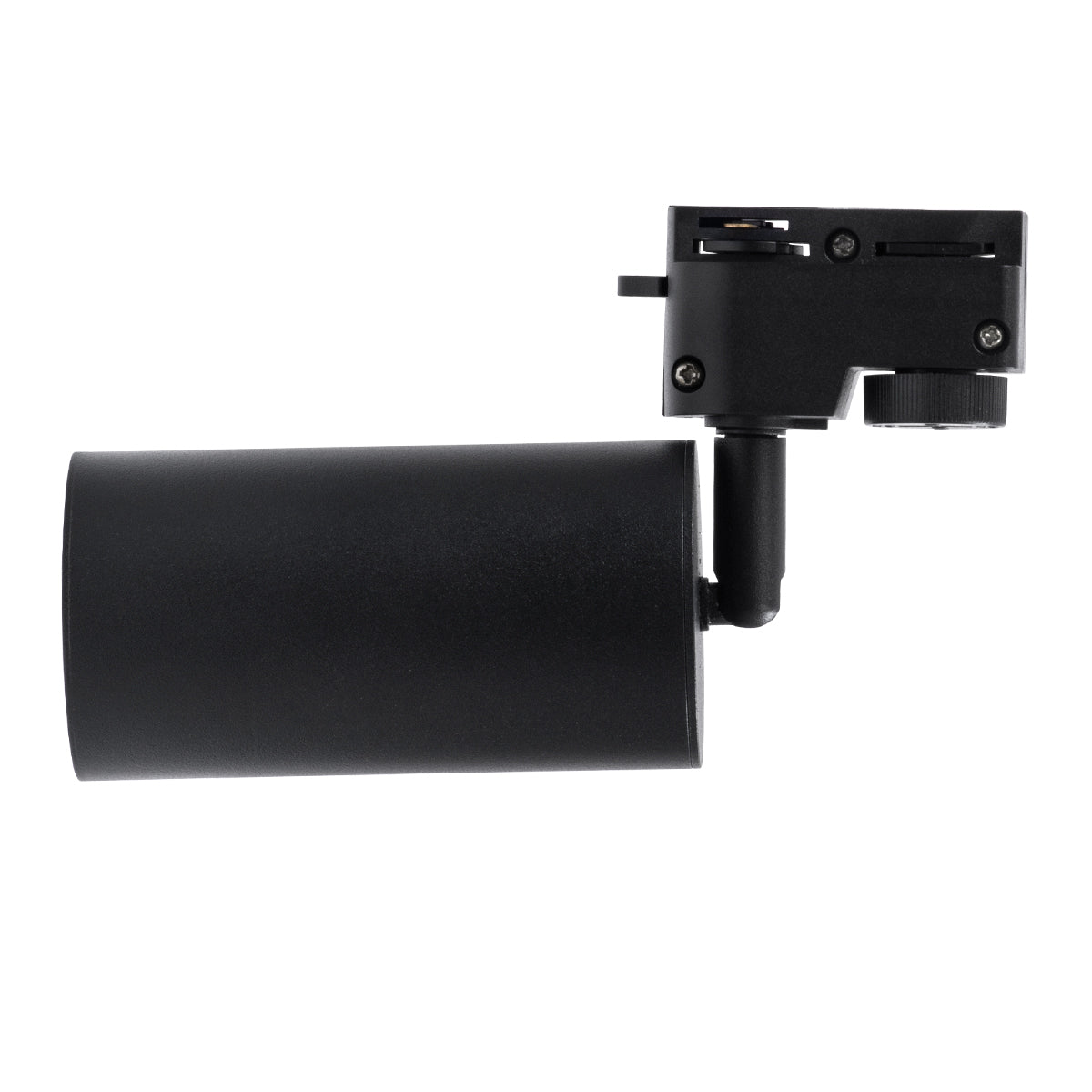 GloboStar® LEO 60353 Κινούμενο Στρόγγυλο Φωτιστικό Σποτ Ράγας Αλουμινίου με Ντουί GU10 AC 220-240V IP20 Φ6 x Υ19cm - 2 Γραμμών - Μαύρο - 5 Years Warranty - ledmania.gr