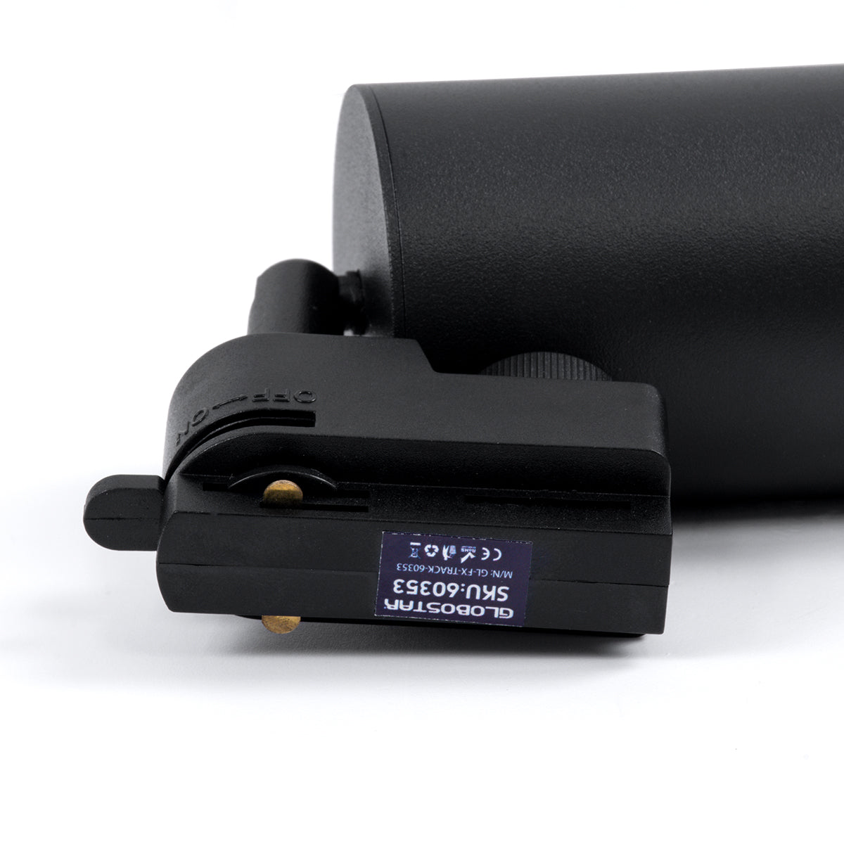 GloboStar® LEO 60353 Κινούμενο Στρόγγυλο Φωτιστικό Σποτ Ράγας Αλουμινίου με Ντουί GU10 AC 220-240V IP20 Φ6 x Υ19cm - 2 Γραμμών - Μαύρο - 5 Years Warranty - ledmania.gr