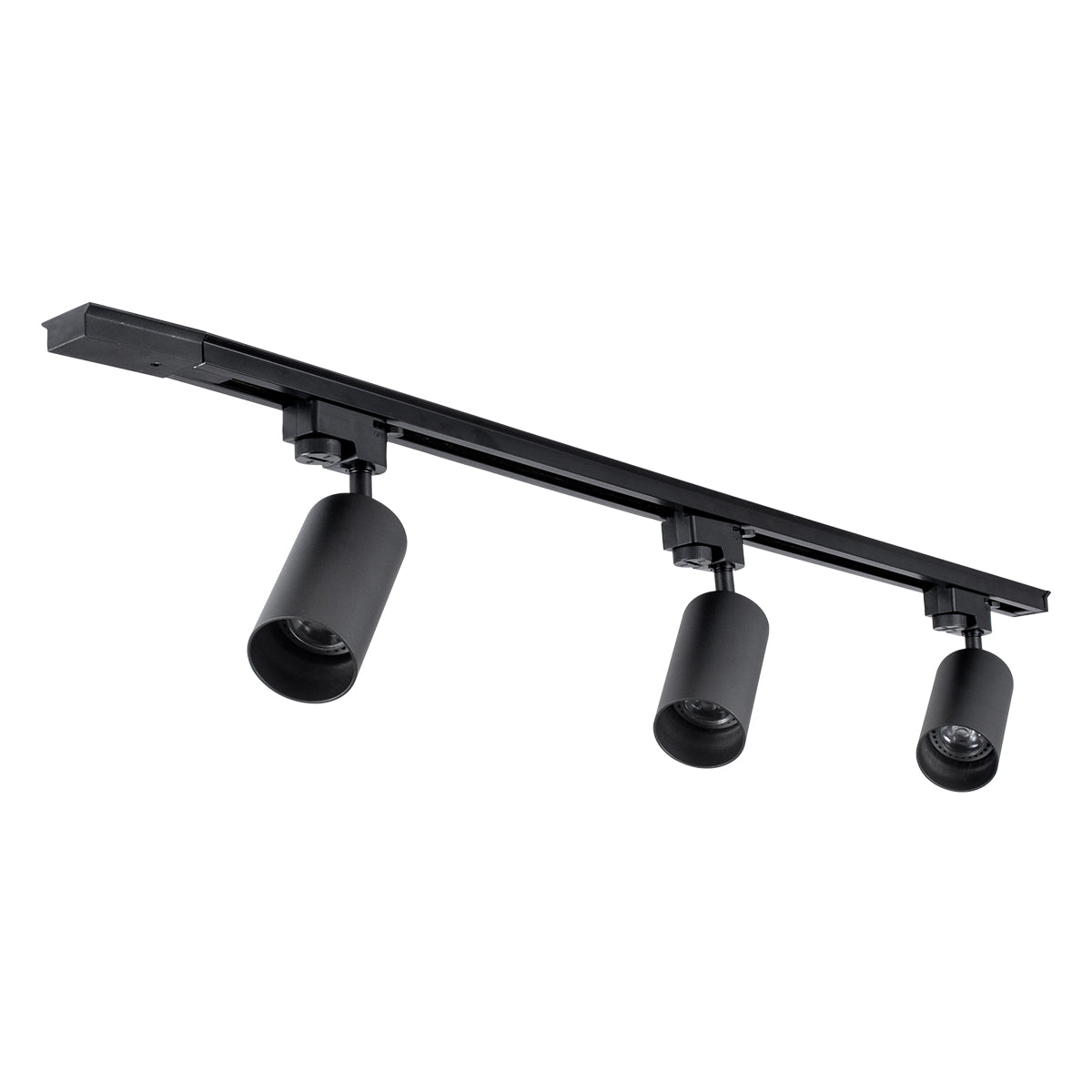 GLOBOSTAR® LEO 60355 Μοντέρνο Φωτιστικό Οροφής με Ντουί 3 x GU10 AC 220-240V IP20 - Μαύρο - Μ100 x Π6 x Υ20cm