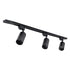 GLOBOSTAR® LEO 60355 Μοντέρνο Φωτιστικό Οροφής με Ντουί 3 x GU10 AC 220-240V IP20 - Μαύρο - Μ100 x Π6 x Υ20cm