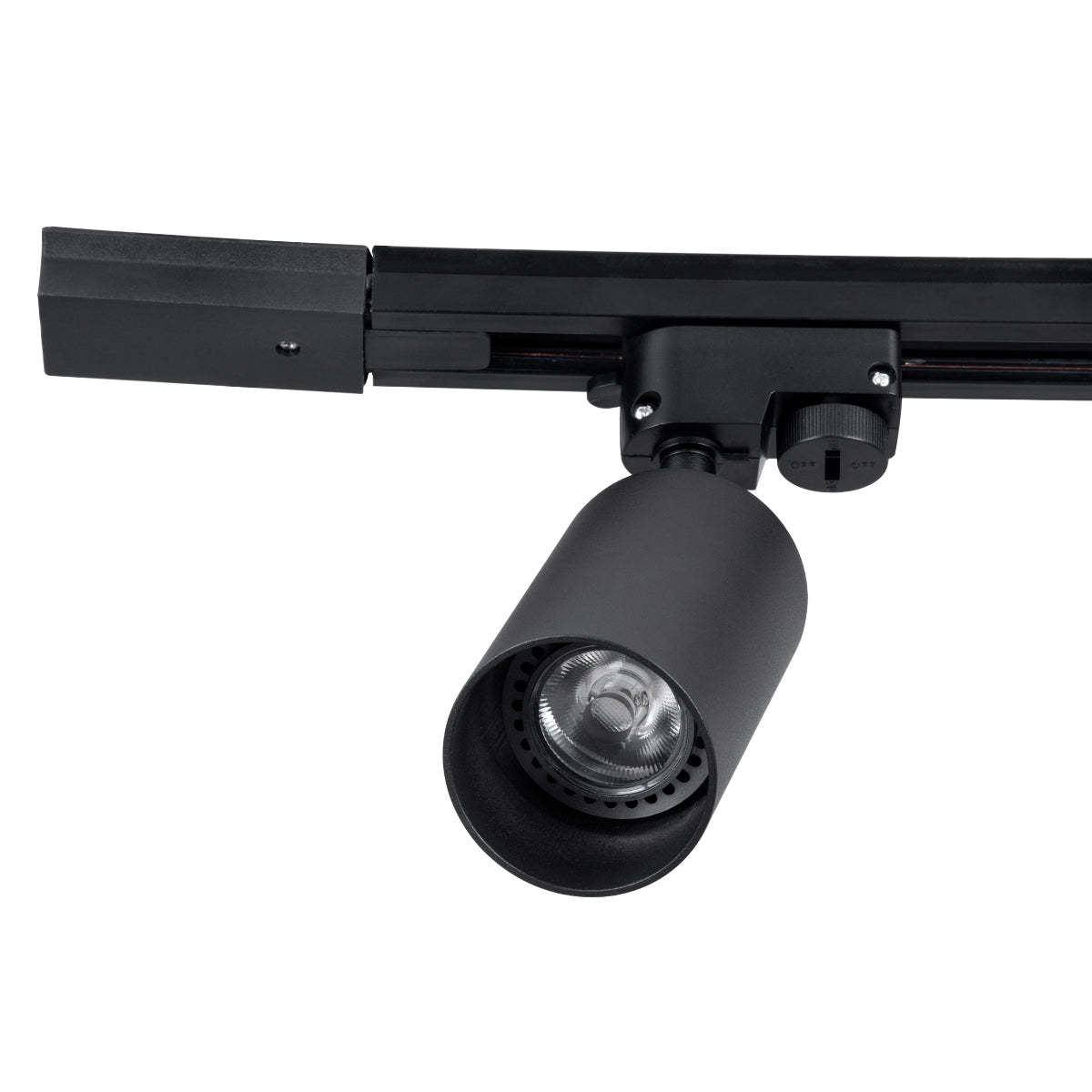 GLOBOSTAR® LEO 60355 Μοντέρνο Φωτιστικό Οροφής με Ντουί 3 x GU10 AC 220-240V IP20 - Μαύρο - Μ100 x Π6 x Υ20cm