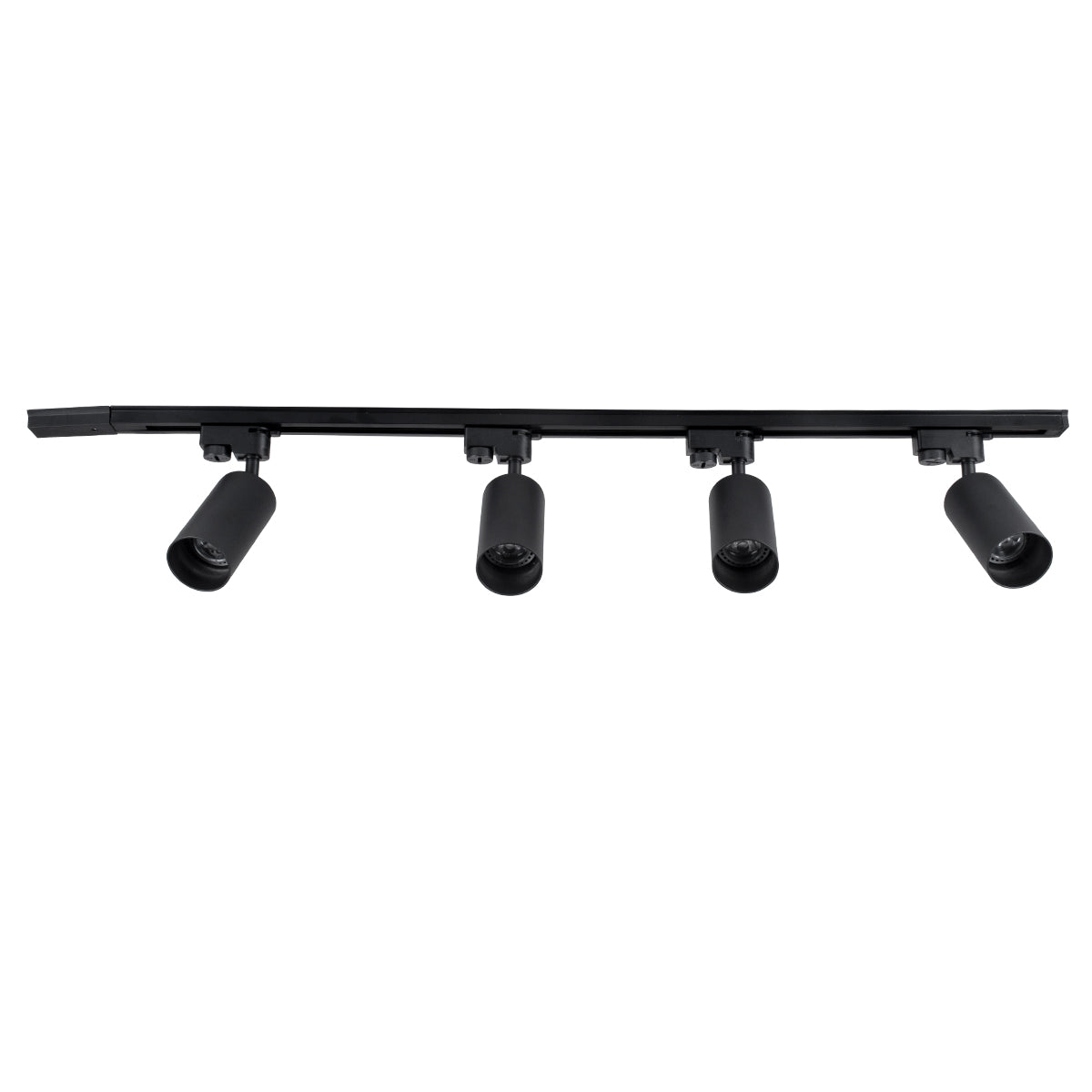 GLOBOSTAR® LEO 60356 Μοντέρνο Φωτιστικό Οροφής με Ντουί 4 x GU10 AC 220-240V IP20 - Μαύρο - Μ100 x Π6 x Υ20cm