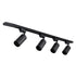 GLOBOSTAR® LEO 60356 Μοντέρνο Φωτιστικό Οροφής με Ντουί 4 x GU10 AC 220-240V IP20 - Μαύρο - Μ100 x Π6 x Υ20cm