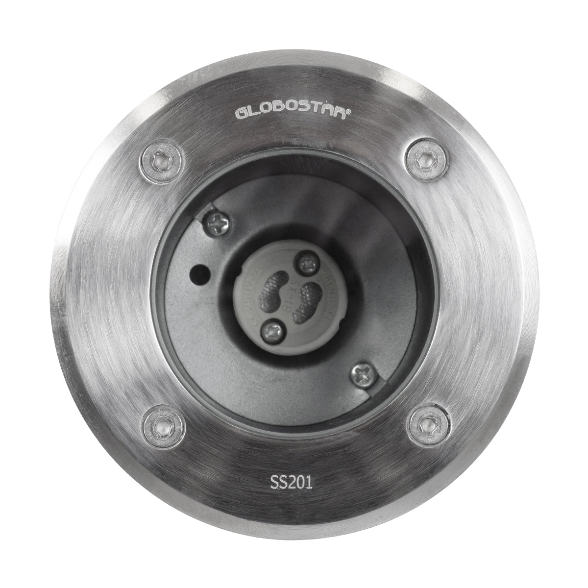 GLOBOSTAR® GIGO 60361 Χωνευτό Φωτιστικό Δαπέδου Σποτ για Λάμπα MR16 με Ντουί 1 x GU10 AC 220-240V Αδιάβροχο IP68 IK09 - Ανοξείδωτο Ατσάλι SS201 - Μ11 x Π11 x Υ11.5cm / Q10.4cm