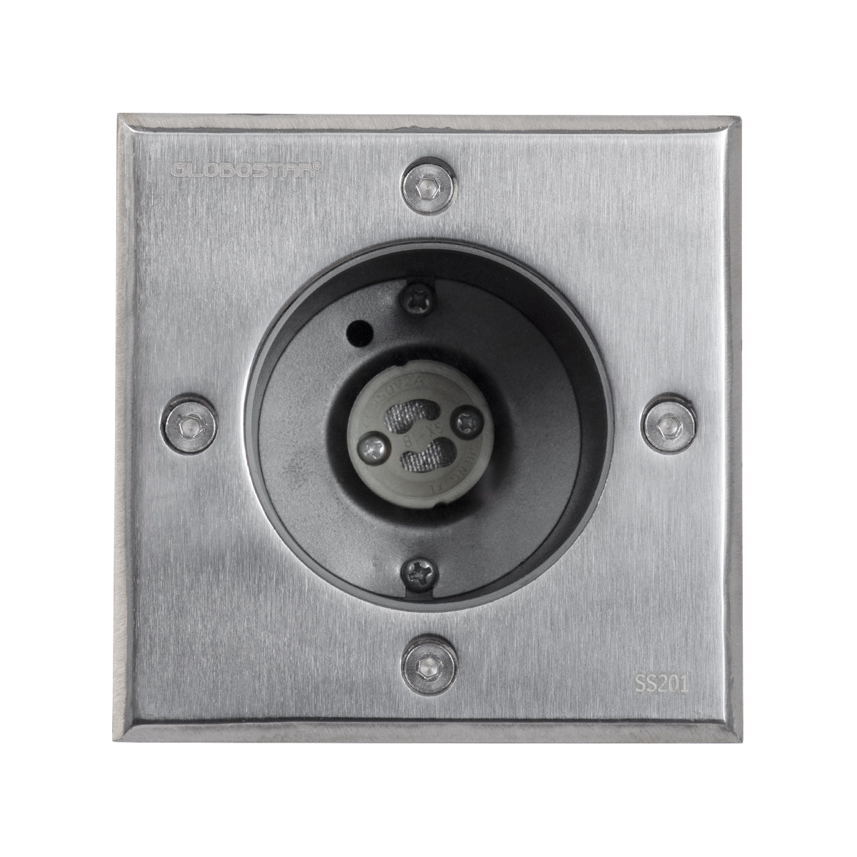 GLOBOSTAR® GIGO 60362 Χωνευτό Φωτιστικό Δαπέδου Σποτ για Λάμπα MR16 με Ντουί 1 x GU10 AC 220-240V Αδιάβροχο IP68 IK09 - Ανοξείδωτο Ατσάλι SS201 - Μ11 x Π11 x Υ11.5cm / Q10.4 x 10.4cm
