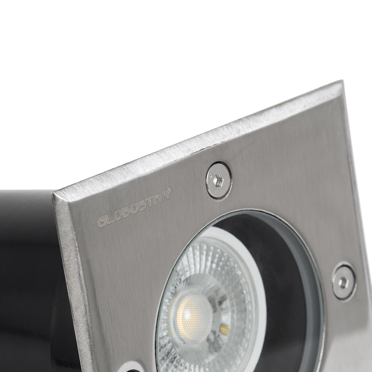 GLOBOSTAR® GIGO 60362 Χωνευτό Φωτιστικό Δαπέδου Σποτ για Λάμπα MR16 με Ντουί 1 x GU10 AC 220-240V Αδιάβροχο IP68 IK09 - Ανοξείδωτο Ατσάλι SS201 - Μ11 x Π11 x Υ11.5cm / Q10.4 x 10.4cm