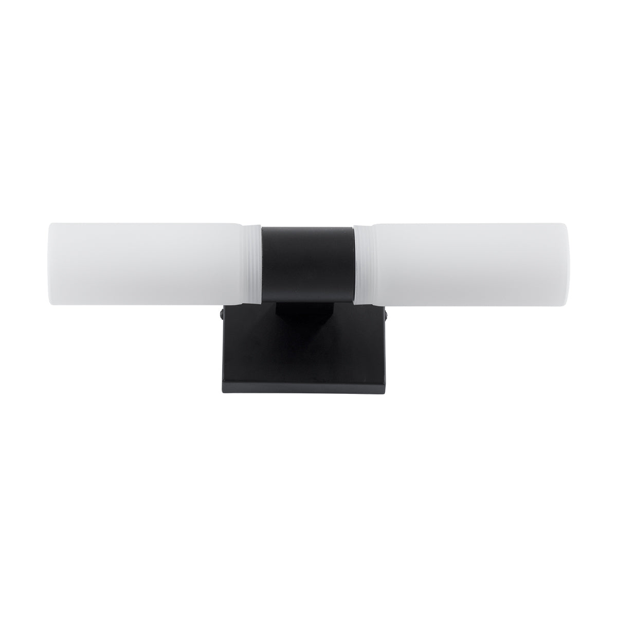 GloboStar® ANAIS 60408 Μοντέρνο Φωτιστικό Τοίχου - Απλίκα Καθρέπτη Μπάνιου - Πίνακα 2 x G9 270° AC 220-240V IP44 Μ34 x Π12 x Υ11cm - Μαύρο - 5 Χρόνια Εγγύηση - ledmania.gr