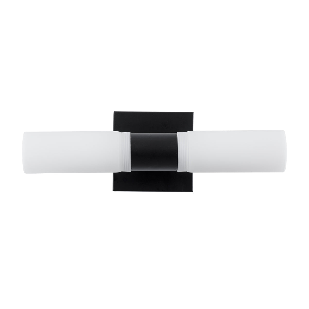 GloboStar® ANAIS 60408 Μοντέρνο Φωτιστικό Τοίχου - Απλίκα Καθρέπτη Μπάνιου - Πίνακα 2 x G9 270° AC 220-240V IP44 Μ34 x Π12 x Υ11cm - Μαύρο - 5 Χρόνια Εγγύηση - ledmania.gr