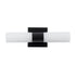 GloboStar® ANAIS 60408 Μοντέρνο Φωτιστικό Τοίχου - Απλίκα Καθρέπτη Μπάνιου - Πίνακα 2 x G9 270° AC 220-240V IP44 Μ34 x Π12 x Υ11cm - Μαύρο - 5 Χρόνια Εγγύηση - ledmania.gr