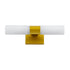 GLOBOSTAR® ANAIS 60409 Μοντέρνο Φωτιστικό Τοίχου - Απλίκα Καθρέπτη Μπάνιου με Ντουί 2 x G9 AC 220-240V IP44 - Χρυσό Βούρτσας & Λευκό - Μ34 x Π12 x Υ11cm