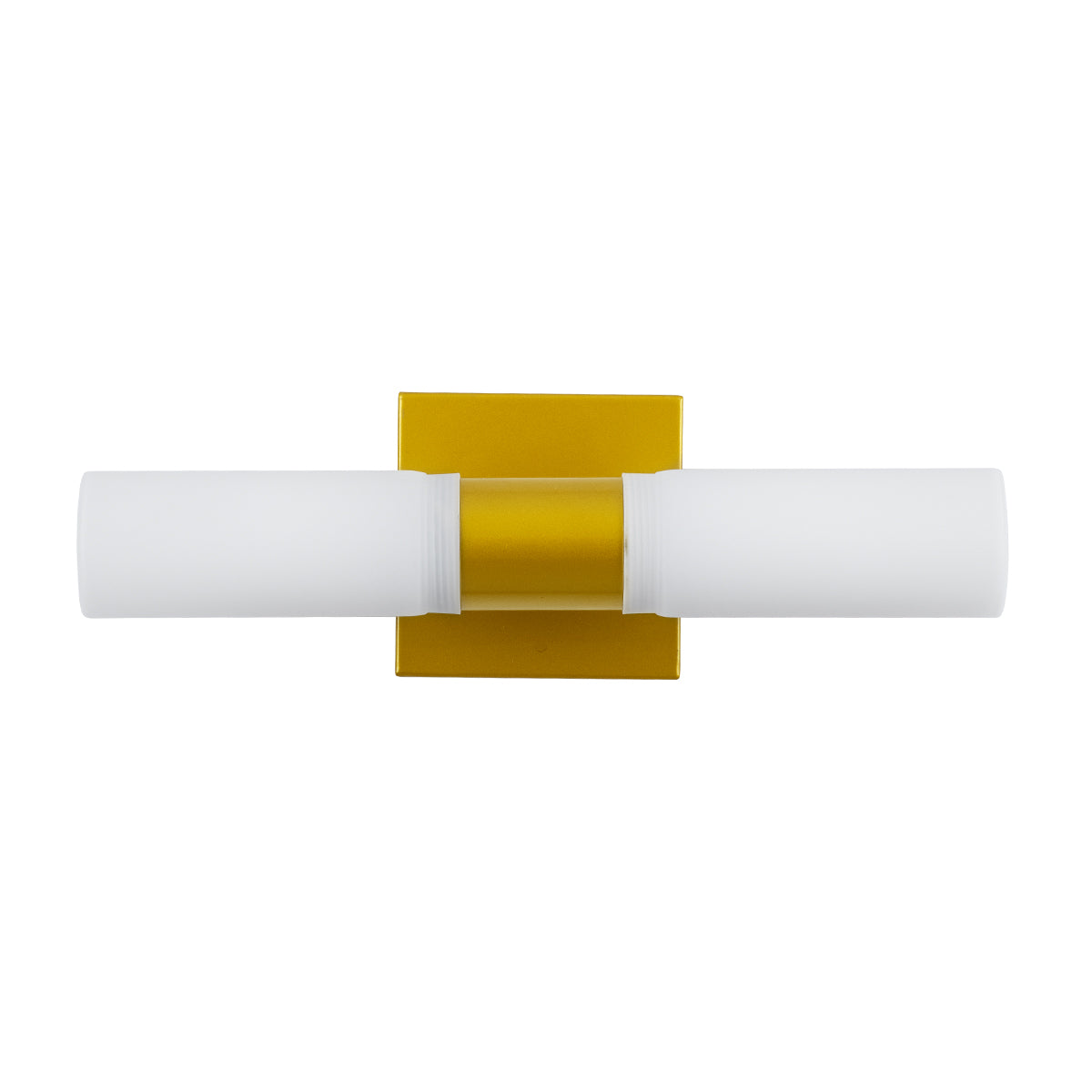 GLOBOSTAR® ANAIS 60409 Μοντέρνο Φωτιστικό Τοίχου - Απλίκα Καθρέπτη Μπάνιου με Ντουί 2 x G9 AC 220-240V IP44 - Χρυσό Βούρτσας & Λευκό - Μ34 x Π12 x Υ11cm