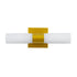 GLOBOSTAR® ANAIS 60409 Μοντέρνο Φωτιστικό Τοίχου - Απλίκα Καθρέπτη Μπάνιου με Ντουί 2 x G9 AC 220-240V IP44 - Χρυσό Βούρτσας & Λευκό - Μ34 x Π12 x Υ11cm