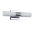 GLOBOSTAR® ANAIS 60410 Μοντέρνο Φωτιστικό Τοίχου - Απλίκα Καθρέπτη Μπάνιου με Ντουί 2 x G9 AC 220-240V IP20 - Νίκελ Χρώμιο - Μ34 x Π12 x Υ11cm