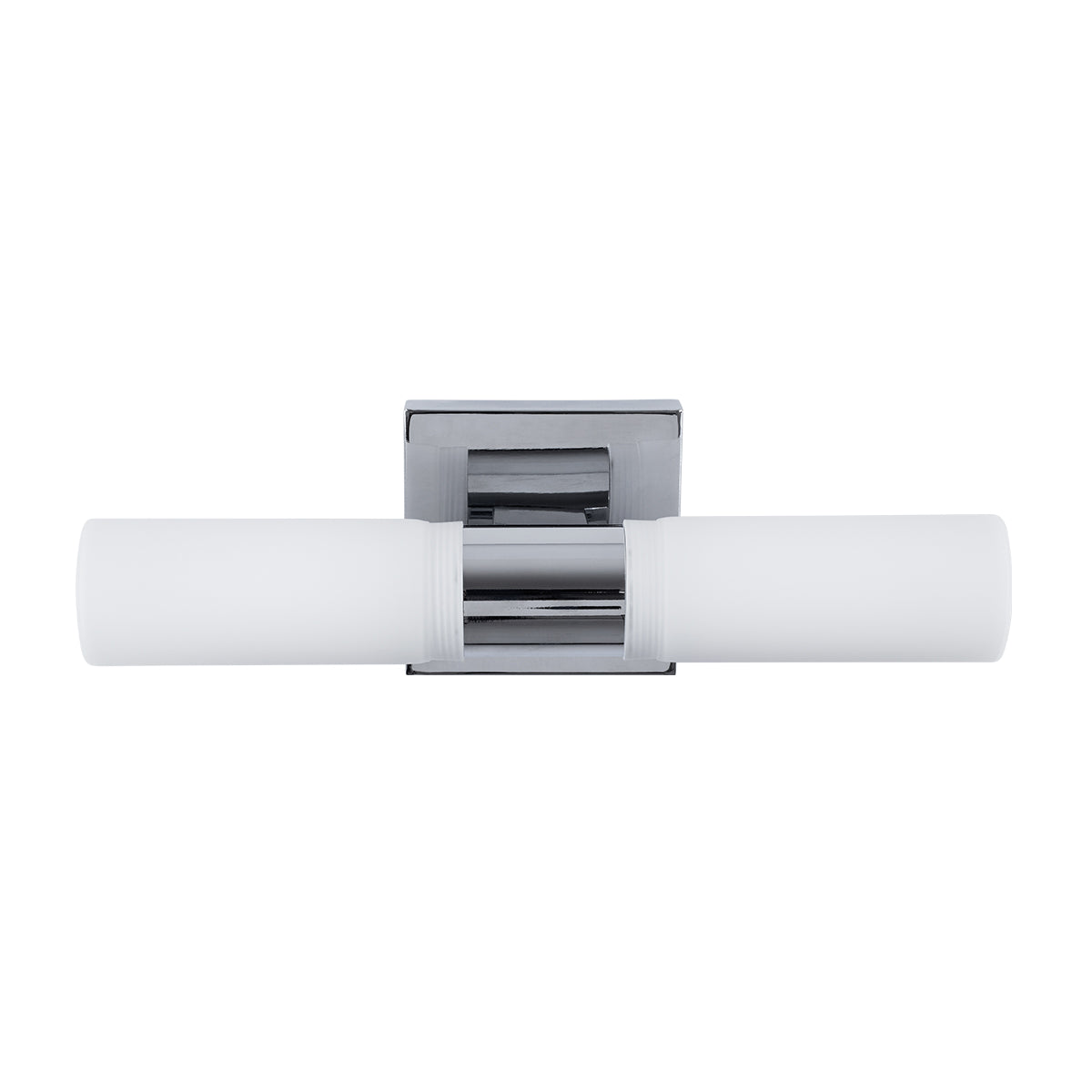 GLOBOSTAR® ANAIS 60410 Μοντέρνο Φωτιστικό Τοίχου - Απλίκα Καθρέπτη Μπάνιου με Ντουί 2 x G9 AC 220-240V IP20 - Νίκελ Χρώμιο - Μ34 x Π12 x Υ11cm