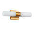 GLOBOSTAR® ANAIS 60411 Μοντέρνο Φωτιστικό Τοίχου - Απλίκα Καθρέπτη Μπάνιου με Ντουί 2 x G9 AC 220-240V IP44 - Χάλκινο & Λευκό - Μ34 x Π12 x Υ11cm