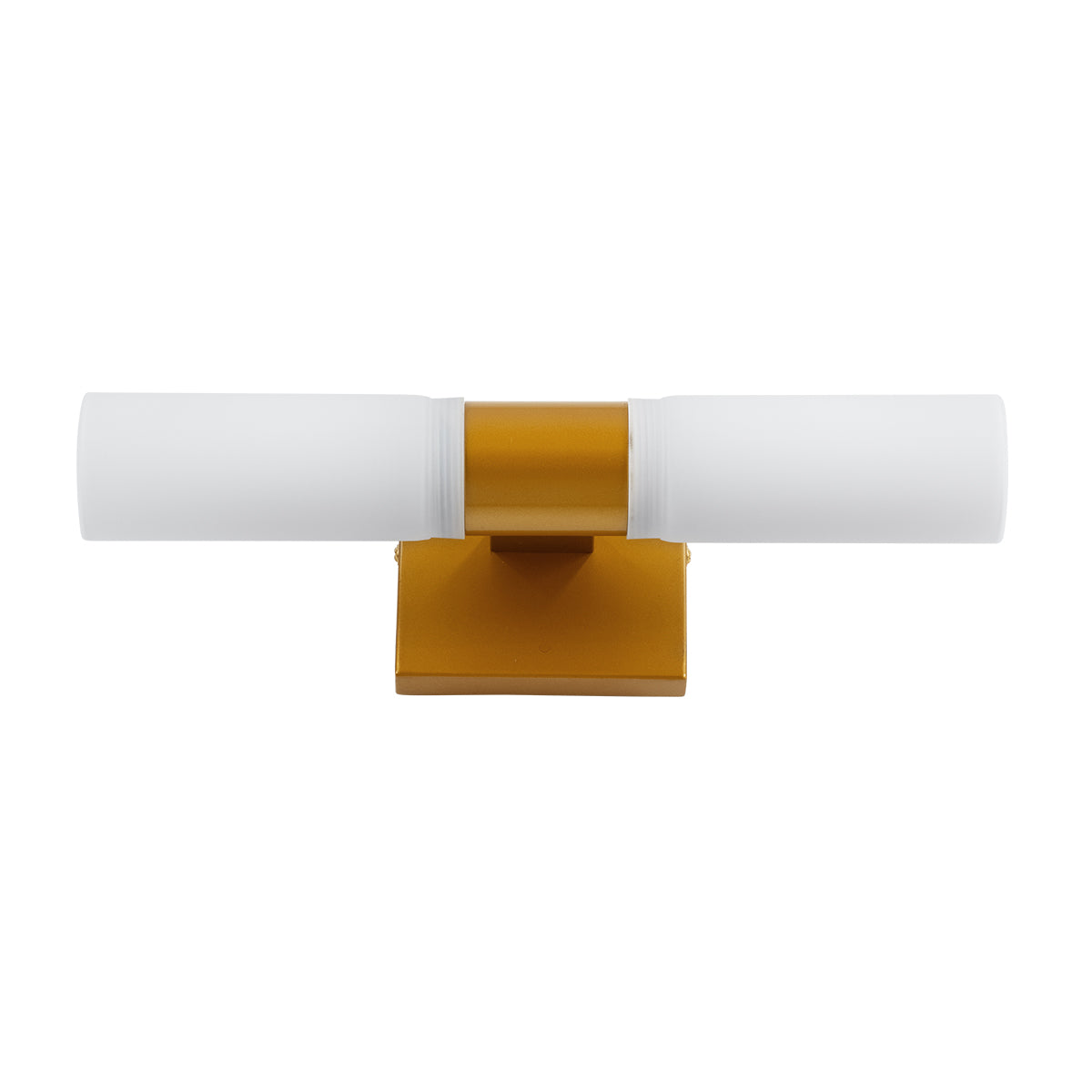 GLOBOSTAR® ANAIS 60411 Μοντέρνο Φωτιστικό Τοίχου - Απλίκα Καθρέπτη Μπάνιου με Ντουί 2 x G9 AC 220-240V IP44 - Χάλκινο & Λευκό - Μ34 x Π12 x Υ11cm