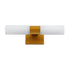 GLOBOSTAR® ANAIS 60411 Μοντέρνο Φωτιστικό Τοίχου - Απλίκα Καθρέπτη Μπάνιου με Ντουί 2 x G9 AC 220-240V IP44 - Χάλκινο & Λευκό - Μ34 x Π12 x Υ11cm