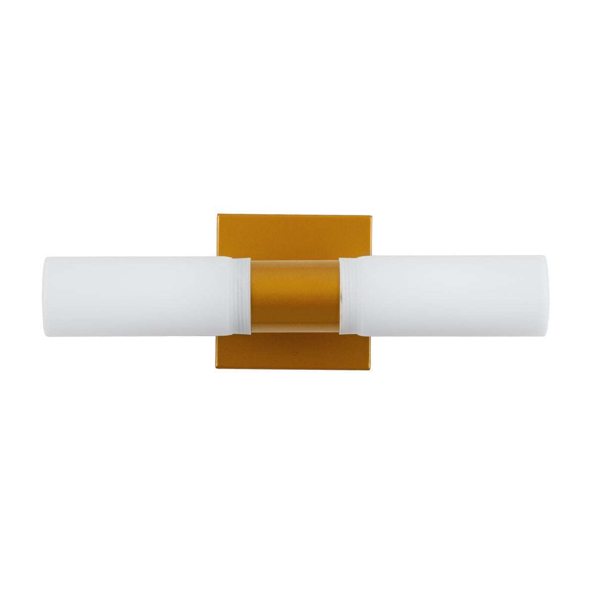 GLOBOSTAR® ANAIS 60411 Μοντέρνο Φωτιστικό Τοίχου - Απλίκα Καθρέπτη Μπάνιου με Ντουί 2 x G9 AC 220-240V IP44 - Χάλκινο & Λευκό - Μ34 x Π12 x Υ11cm