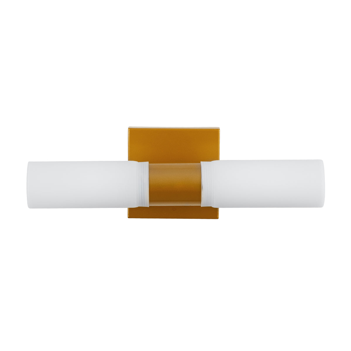 GLOBOSTAR® ANAIS 60411 Μοντέρνο Φωτιστικό Τοίχου - Απλίκα Καθρέπτη Μπάνιου με Ντουί 2 x G9 AC 220-240V IP44 - Χάλκινο & Λευκό - Μ34 x Π12 x Υ11cm