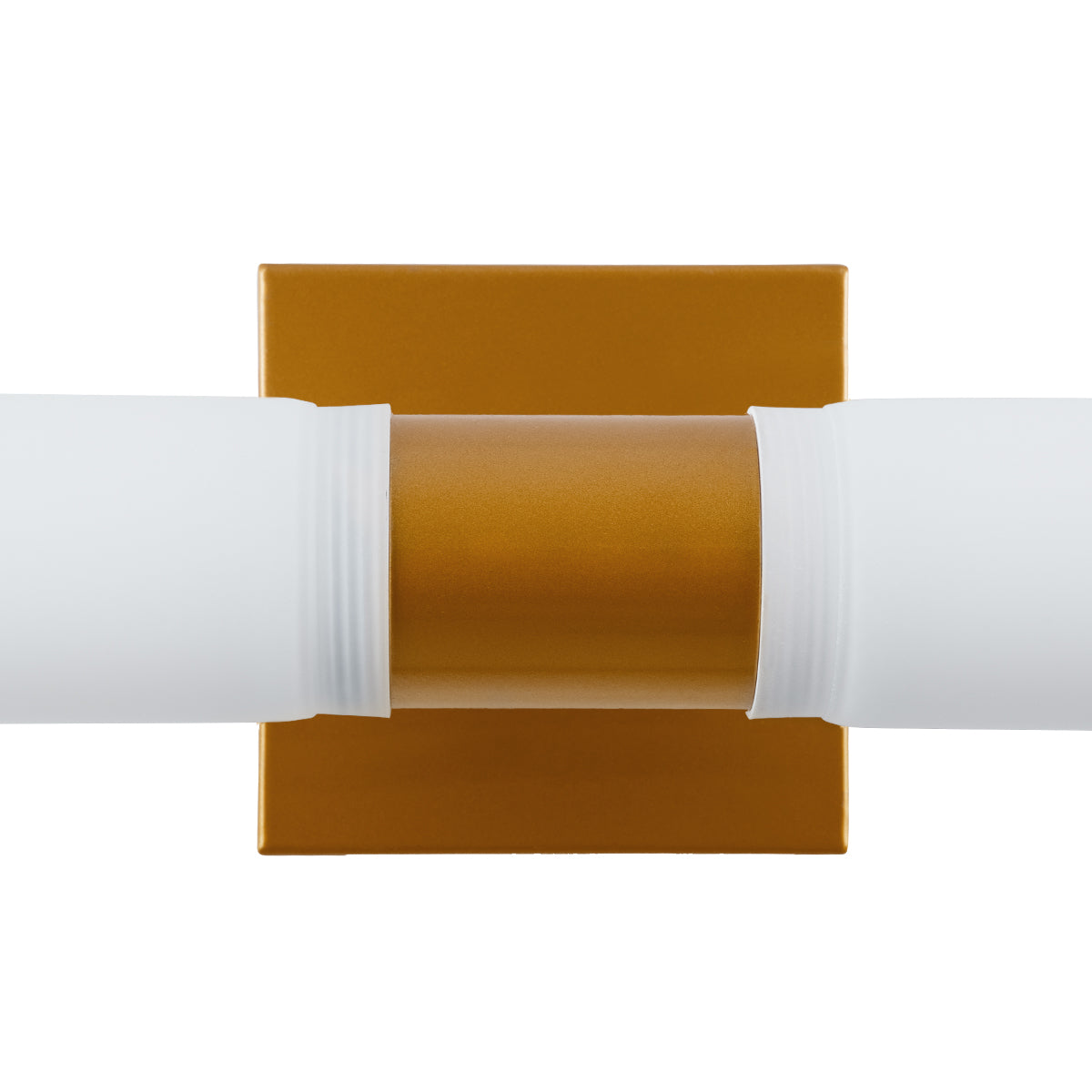 GLOBOSTAR® ANAIS 60411 Μοντέρνο Φωτιστικό Τοίχου - Απλίκα Καθρέπτη Μπάνιου με Ντουί 2 x G9 AC 220-240V IP44 - Χάλκινο & Λευκό - Μ34 x Π12 x Υ11cm