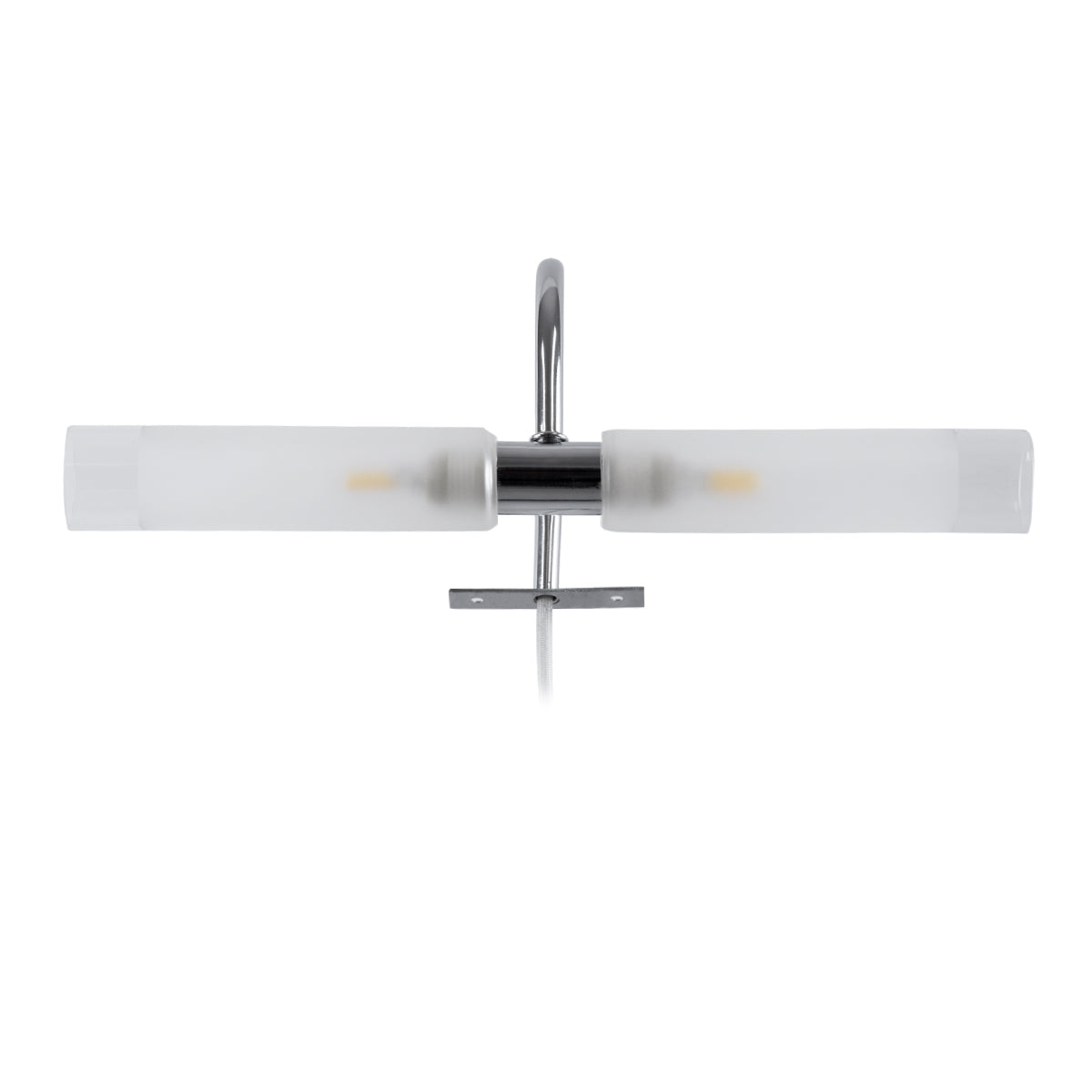 GloboStar® FLORA 60414 Μοντέρνο Φωτιστικό Τοίχου - Απλίκα Καθρέπτη Μπάνιου - Πίνακα 2 x G9 270° AC 220-240V IP44 Μ31 x Π13 x Υ12cm - Χρώμιο Νίκελ - 5 Χρόνια Εγγύηση - ledmania.gr