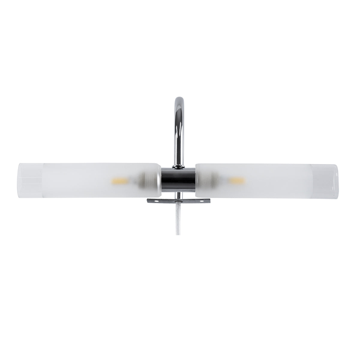 GloboStar® FLORA 60414 Μοντέρνο Φωτιστικό Τοίχου - Απλίκα Καθρέπτη Μπάνιου - Πίνακα 2 x G9 270° AC 220-240V IP44 Μ31 x Π13 x Υ12cm - Χρώμιο Νίκελ - 5 Χρόνια Εγγύηση - ledmania.gr