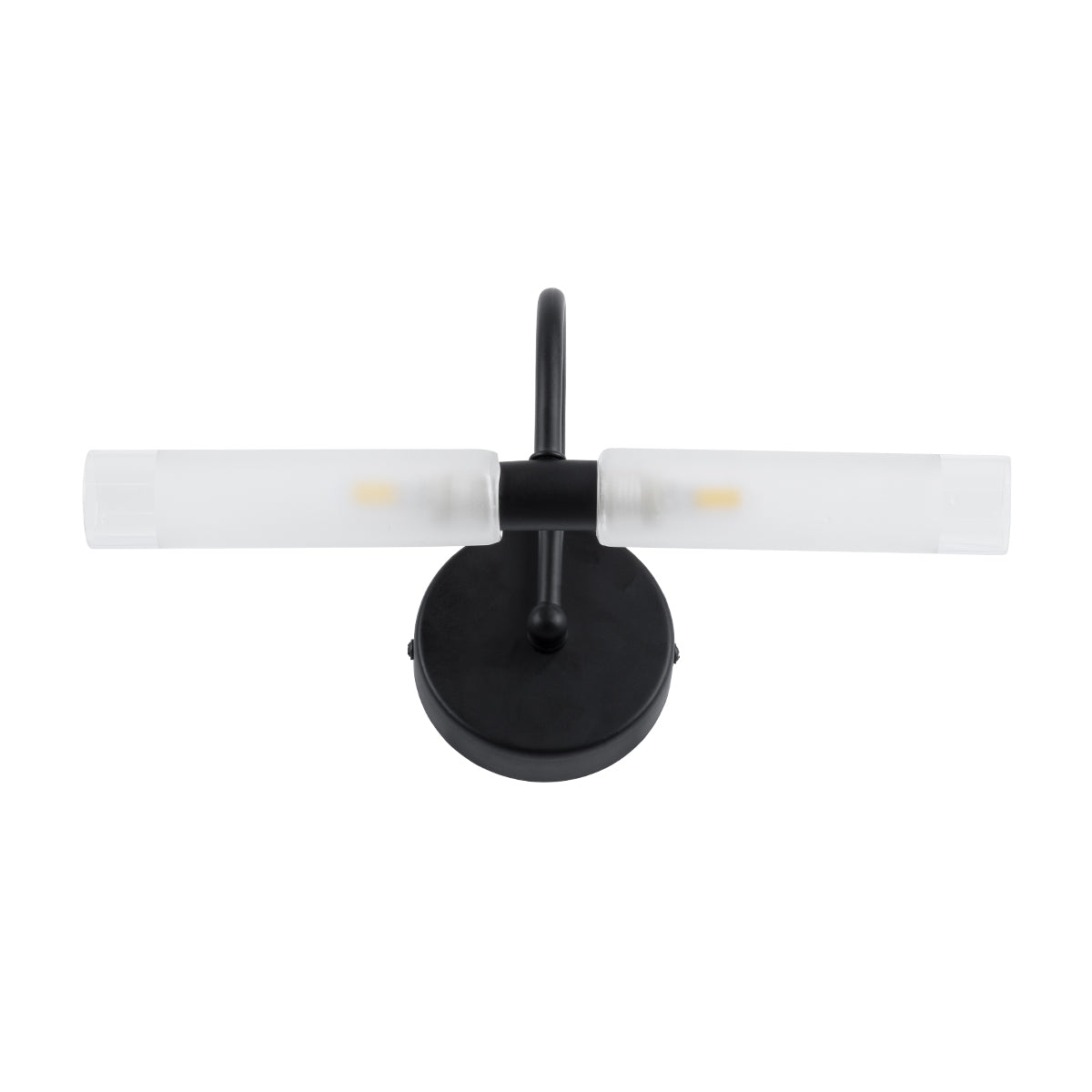 GloboStar® PAOLA 60416 Μοντέρνο Φωτιστικό Τοίχου - Απλίκα Καθρέπτη Μπάνιου - Πίνακα 2 x G9 270° AC 220-240V IP44 Μ31 x Π16 x Υ15cm - Μαύρο - 5 Χρόνια Εγγύηση - ledmania.gr