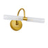 GLOBOSTAR® PAOLA 60417 Μοντέρνο Φωτιστικό Τοίχου - Απλίκα Καθρέπτη Μπάνιου με Ντουί 2 x G9 AC 220-240V IP44 - Χρυσό Βούρτσας & Λευκό - Μ31 x Π16 x Υ15cm - ledmania.gr