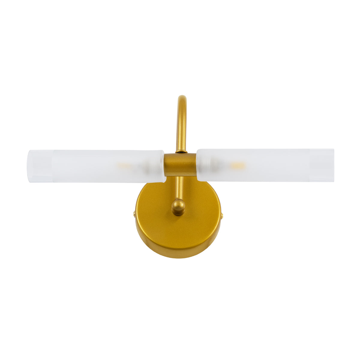 GLOBOSTAR® PAOLA 60417 Μοντέρνο Φωτιστικό Τοίχου - Απλίκα Καθρέπτη Μπάνιου με Ντουί 2 x G9 AC 220-240V IP44 - Χρυσό Βούρτσας & Λευκό - Μ31 x Π16 x Υ15cm - ledmania.gr
