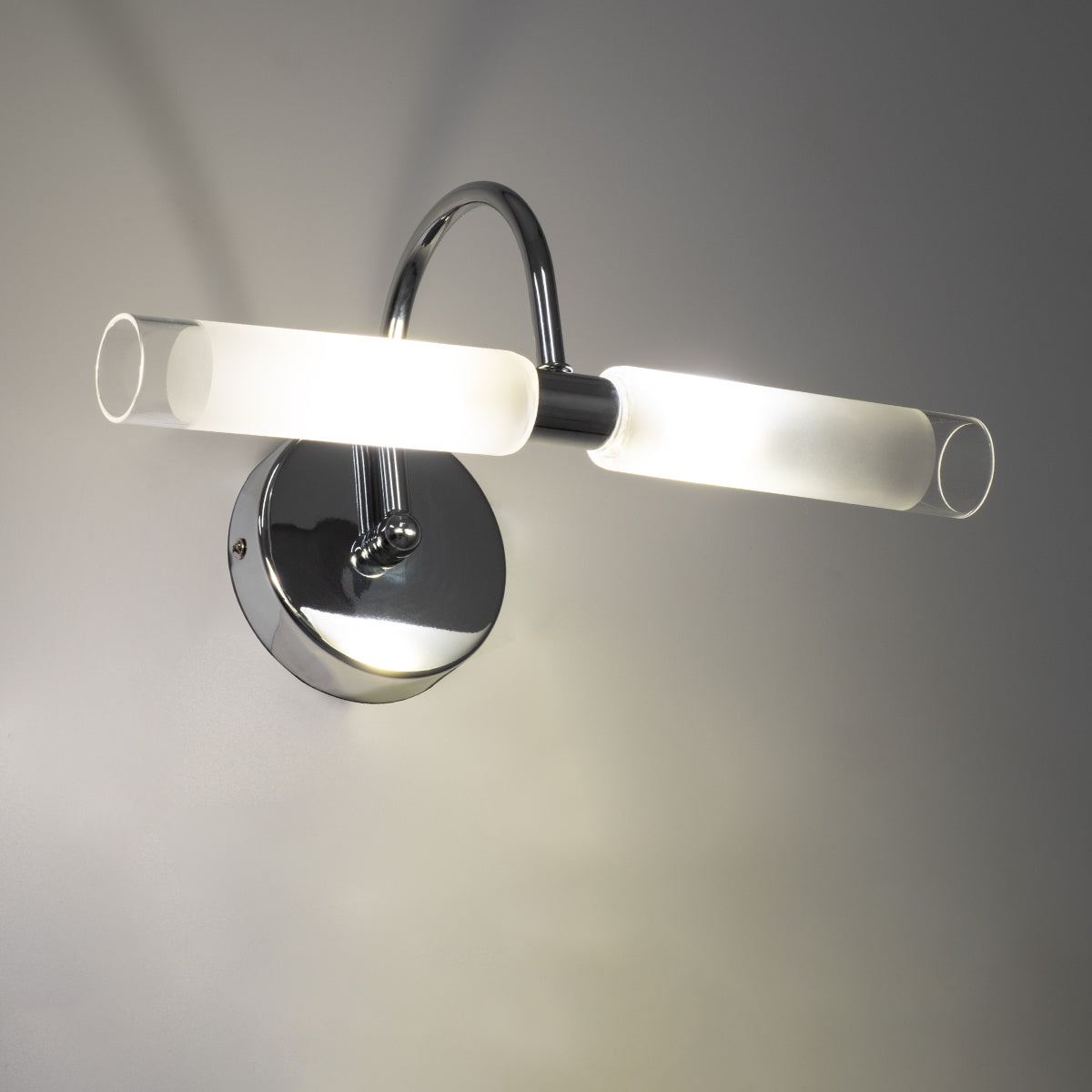 GloboStar® PAOLA 60418 Μοντέρνο Φωτιστικό Τοίχου - Απλίκα Καθρέπτη Μπάνιου - Πίνακα 2 x G9 270° AC 220-240V IP44 Μ31 x Π16 x Υ15cm - Χρώμιο Νίκελ - 5 Χρόνια Εγγύηση - ledmania.gr