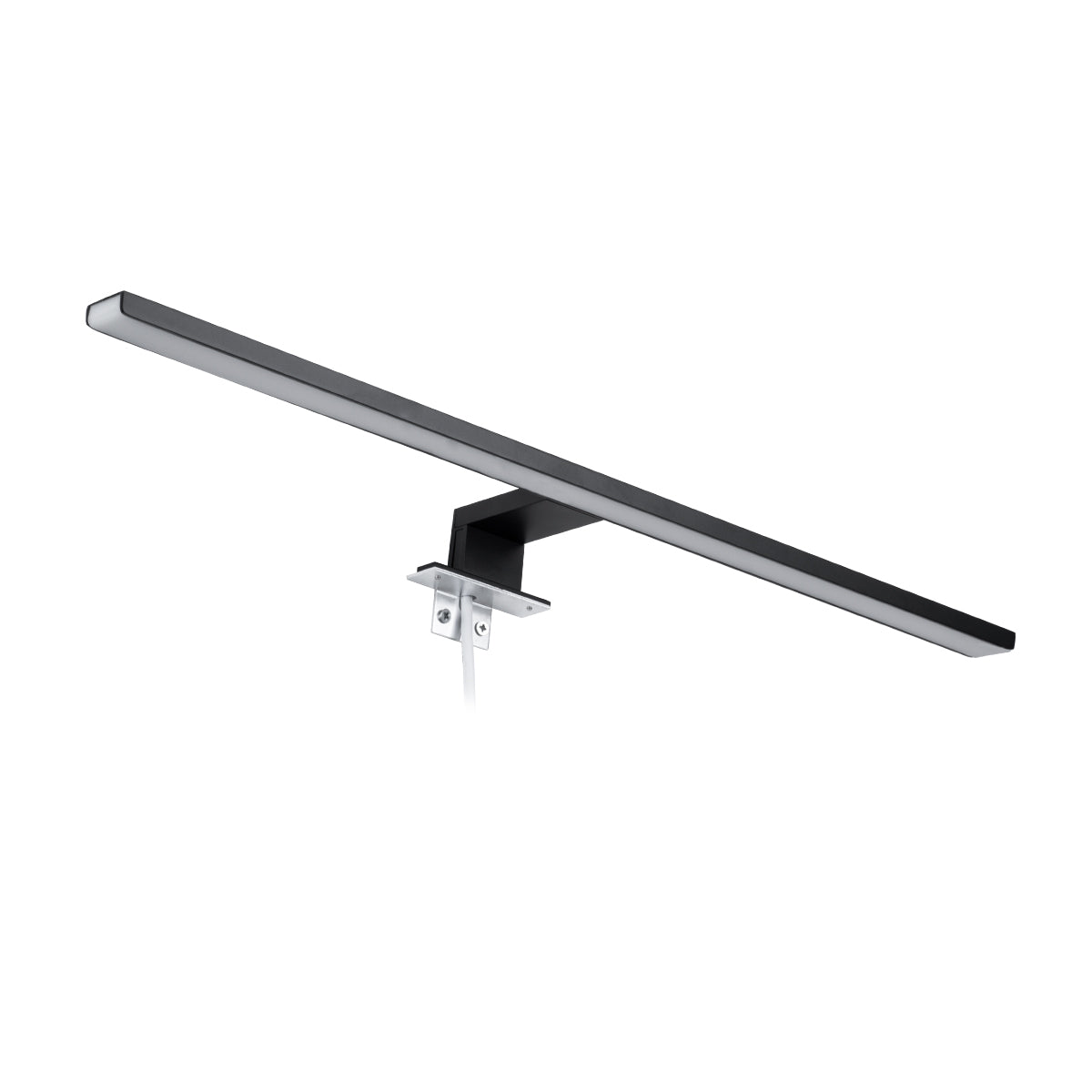 GLOBOSTAR® NINA 60420 Μοντέρνο Φωτιστικό Τοίχου - Απλίκα Καθρέπτη Μπάνιου LED 12W 1400lm 120° AC 220-240V IP44 Φυσικό Λευκό 4500K - Lumileds SMD Chip & TÜV SÜD Driver - Μαύρο Ματ - Μ60 x Π10.5 x Υ4cm - 3 Χρόνια Εγγύηση - ledmania.gr