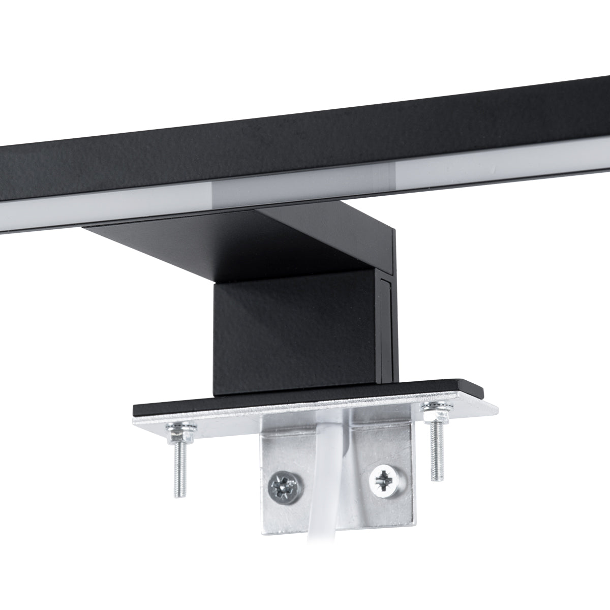 GLOBOSTAR® NINA 60420 Μοντέρνο Φωτιστικό Τοίχου - Απλίκα Καθρέπτη Μπάνιου LED 12W 1400lm 120° AC 220-240V IP44 Φυσικό Λευκό 4500K - Lumileds SMD Chip & TÜV SÜD Driver - Μαύρο Ματ - Μ60 x Π10.5 x Υ4cm - 3 Χρόνια Εγγύηση - ledmania.gr
