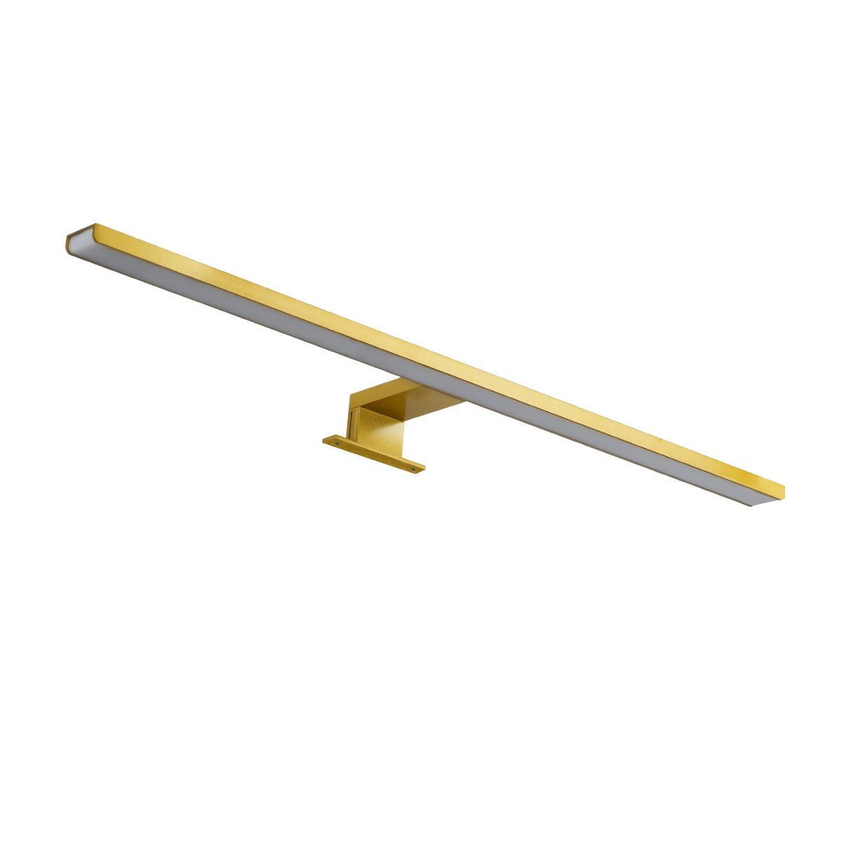 GloboStar® NINA 60421 Μοντέρνο Φωτιστικό Τοίχου - Απλίκα Καθρέπτη Μπάνιου - Πίνακα LED 12W 1400lm 120° AC 220-240V IP44 Μ60 x Π10.5 x Υ4cm - Φυσικό Λευκό 4500K - Χρυσό - 3 Χρόνια Εγγύηση - ledmania.gr
