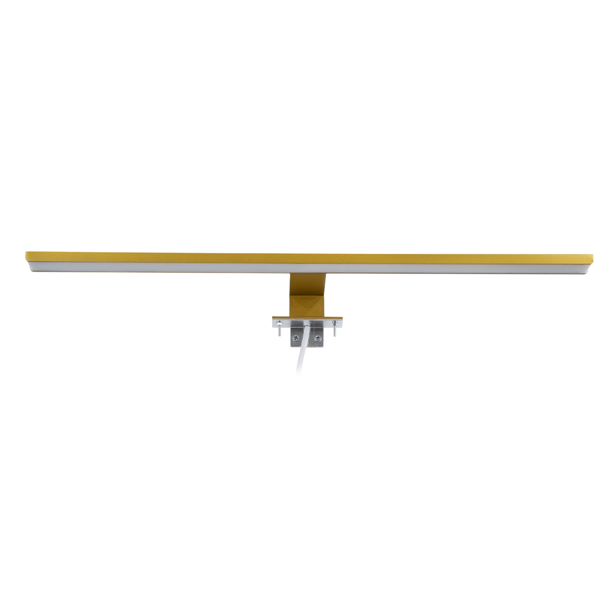 GloboStar® NINA 60421 Μοντέρνο Φωτιστικό Τοίχου - Απλίκα Καθρέπτη Μπάνιου - Πίνακα LED 12W 1400lm 120° AC 220-240V IP44 Μ60 x Π10.5 x Υ4cm - Φυσικό Λευκό 4500K - Χρυσό - 3 Χρόνια Εγγύηση - ledmania.gr