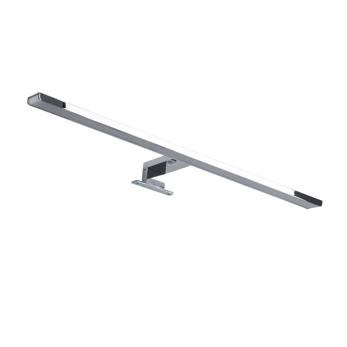 GLOBOSTAR® NINA 60422 Μοντέρνο Φωτιστικό Τοίχου - Απλίκα Καθρέπτη Μπάνιου LED 12W 1400lm 120° AC 220-240V IP44 Φυσικό Λευκό 4500K - Lumileds SMD Chip & TÜV SÜD Driver - Νίκελ Χρώμιο - Μ60 x Π10.5 x Υ4cm - 3 Χρόνια Εγγύηση - ledmania.gr