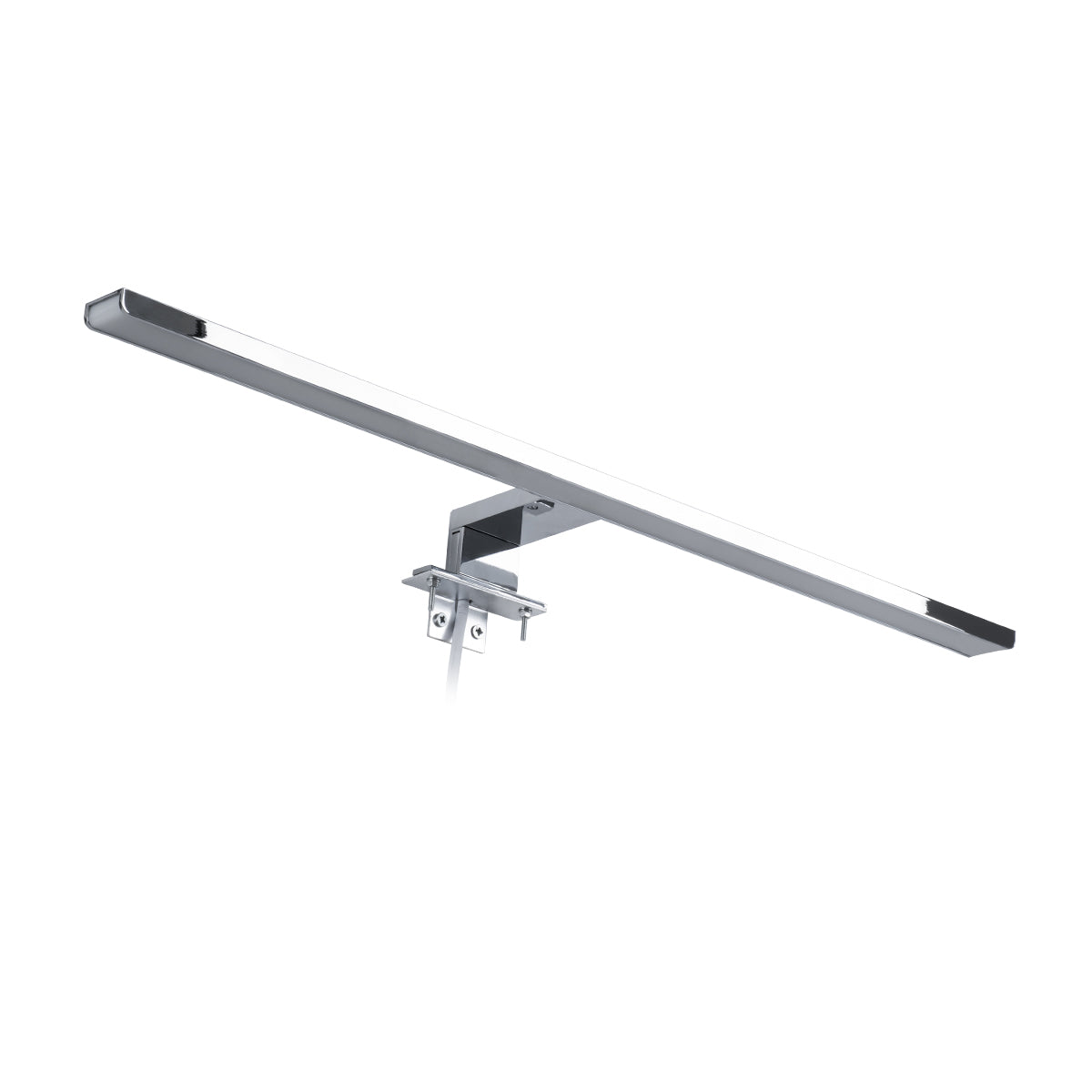 GLOBOSTAR® NINA 60422 Μοντέρνο Φωτιστικό Τοίχου - Απλίκα Καθρέπτη Μπάνιου LED 12W 1400lm 120° AC 220-240V IP44 Φυσικό Λευκό 4500K - Lumileds SMD Chip & TÜV SÜD Driver - Νίκελ Χρώμιο - Μ60 x Π10.5 x Υ4cm - 3 Χρόνια Εγγύηση - ledmania.gr