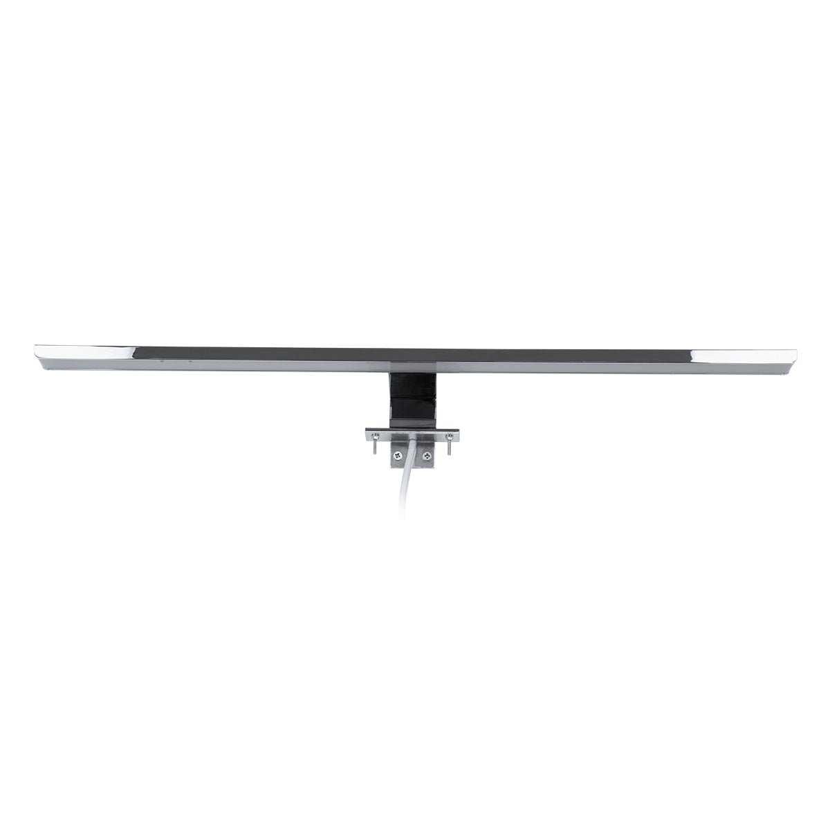 GLOBOSTAR® NINA 60422 Μοντέρνο Φωτιστικό Τοίχου - Απλίκα Καθρέπτη Μπάνιου LED 12W 1400lm 120° AC 220-240V IP44 Φυσικό Λευκό 4500K - Lumileds SMD Chip & TÜV SÜD Driver - Νίκελ Χρώμιο - Μ60 x Π10.5 x Υ4cm - 3 Χρόνια Εγγύηση - ledmania.gr