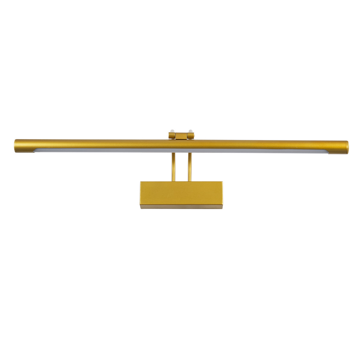 GLOBOSTAR® LAURA 60425 Μοντέρνο Φωτιστικό Τοίχου - Απλίκα Καθρέπτη Μπάνιου LED 12W 1400lm 120° AC 220-240V IP44 Φυσικό Λευκό 4500K - Lumileds SMD Chip & TÜV SÜD Driver - Χρυσό Βούρτσας - Μ60 x Π27 x Υ13cm - 3 Χρόνια Εγγύηση - ledmania.gr
