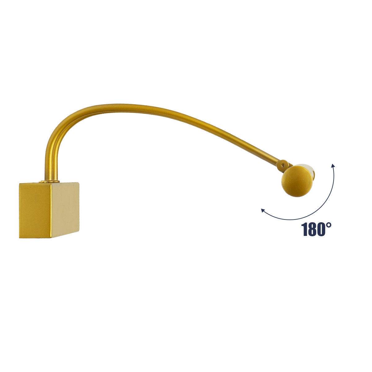 GLOBOSTAR® LAURA 60425 Μοντέρνο Φωτιστικό Τοίχου - Απλίκα Καθρέπτη Μπάνιου LED 12W 1400lm 120° AC 220-240V IP44 Φυσικό Λευκό 4500K - Lumileds SMD Chip & TÜV SÜD Driver - Χρυσό Βούρτσας - Μ60 x Π27 x Υ13cm - 3 Χρόνια Εγγύηση - ledmania.gr