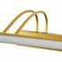 GLOBOSTAR® LAURA 60425 Μοντέρνο Φωτιστικό Τοίχου - Απλίκα Καθρέπτη Μπάνιου LED 12W 1400lm 120° AC 220-240V IP44 Φυσικό Λευκό 4500K - Lumileds SMD Chip & TÜV SÜD Driver - Χρυσό Βούρτσας - Μ60 x Π27 x Υ13cm - 3 Χρόνια Εγγύηση - ledmania.gr