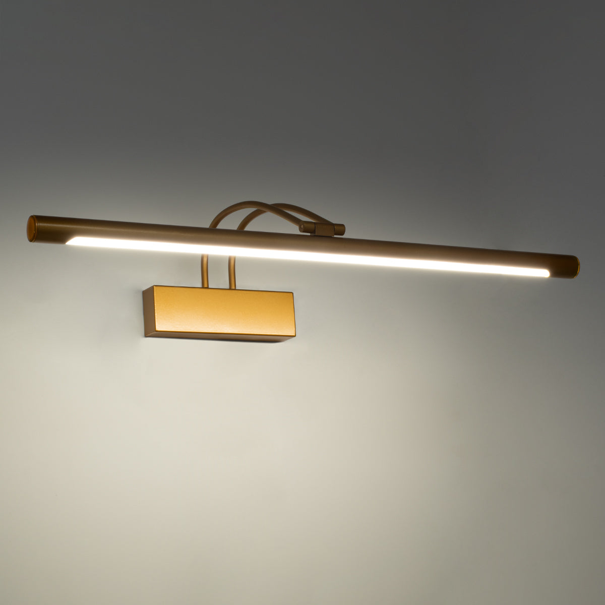 GLOBOSTAR® LAURA 60427 Μοντέρνο Φωτιστικό Τοίχου - Απλίκα Καθρέπτη Μπάνιου LED 12W 1400lm 120° AC 220-240V IP20 Φυσικό Λευκό 4500K - Lumileds SMD Chip & TÜV SÜD Driver - Χάλκινο - Μ60 x Π27 x Υ13cm - 3 Χρόνια Εγγύηση