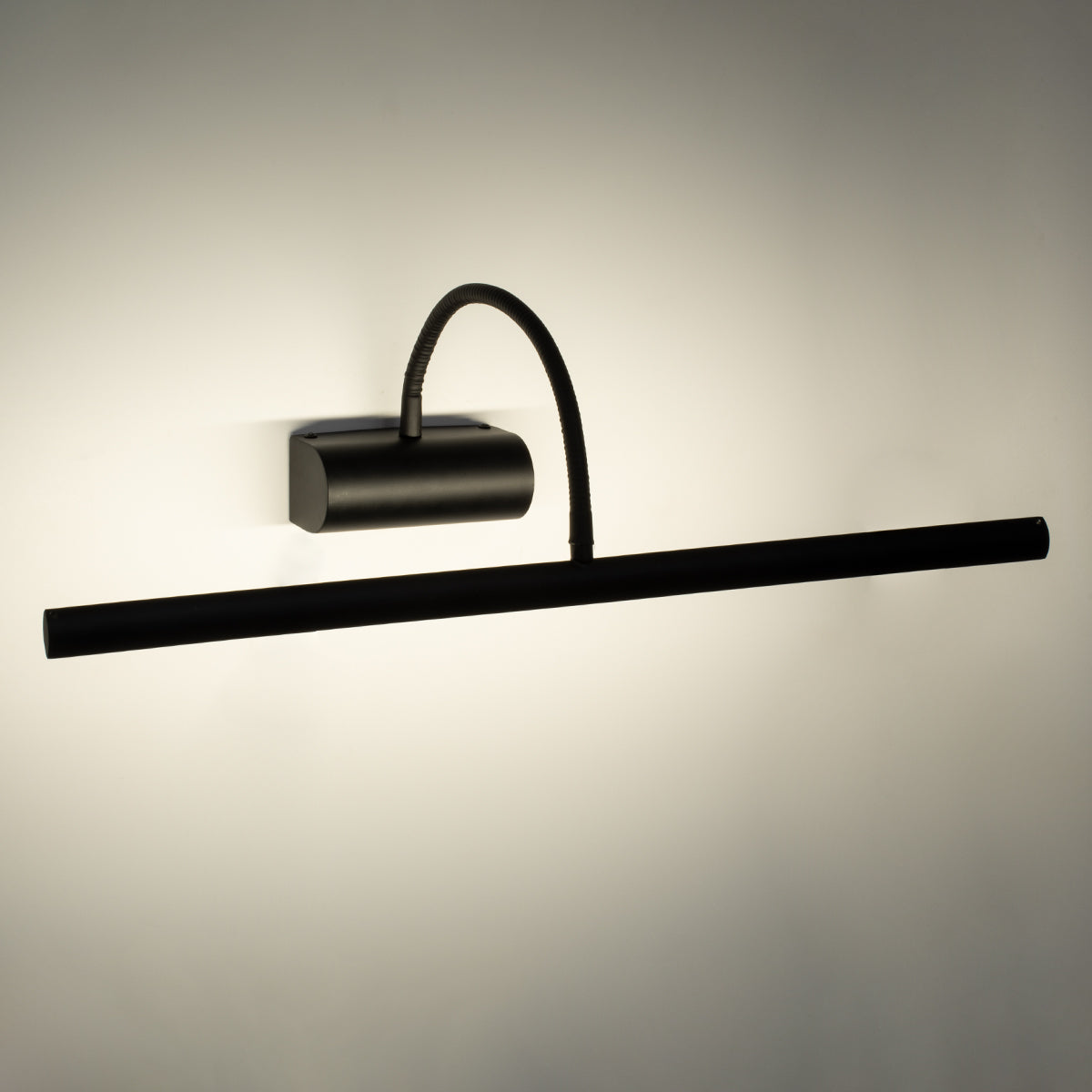 GloboStar® TROIS 60436 Μοντέρνο Φωτιστικό Τοίχου - Απλίκα Καθρέπτη Μπάνιου - Πίνακα LED 12W 1400lm 120° AC 220-240V IP44 Μ60 x Π24 x Υ18cm - Φυσικό Λευκό 4500K - Μαύρο - 3 Χρόνια Εγγύηση - ledmania.gr