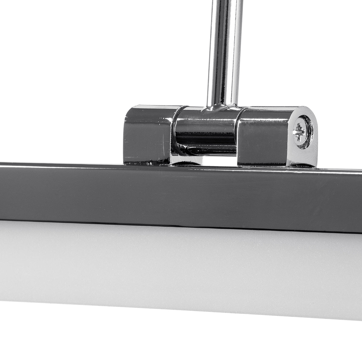 GLOBOSTAR® MARA 60447 Μοντέρνο Φωτιστικό Τοίχου - Απλίκα Καθρέπτη Μπάνιου LED 12W 1400lm 120° AC 220-240V IP20 Φυσικό Λευκό 4500K - Lumileds SMD Chip & TÜV SÜD Driver - Νίκελ Χρώμιο - Μ60 x Π15 x Υ13cm - 3 Χρόνια Εγγύηση