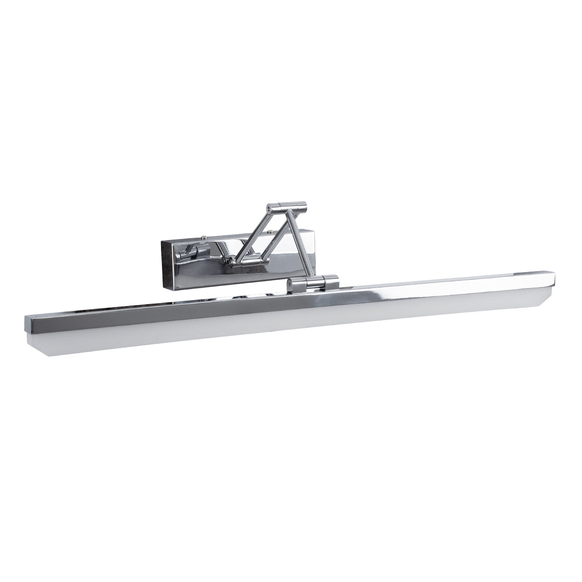 GLOBOSTAR® MARA 60447 Μοντέρνο Φωτιστικό Τοίχου - Απλίκα Καθρέπτη Μπάνιου LED 12W 1400lm 120° AC 220-240V IP20 Φυσικό Λευκό 4500K - Lumileds SMD Chip & TÜV SÜD Driver - Νίκελ Χρώμιο - Μ60 x Π15 x Υ13cm - 3 Χρόνια Εγγύηση