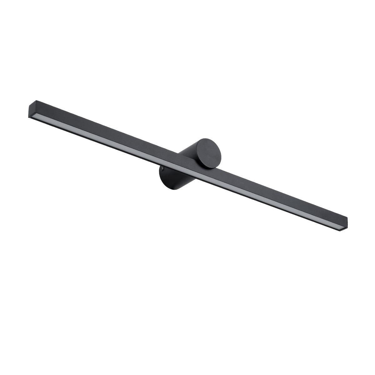 GloboStar® ROSA 60450 Μοντέρνο Φωτιστικό Τοίχου - Απλίκα Καθρέπτη Μπάνιου - Πίνακα LED 12W 1400lm 120° AC 220-240V IP44 Μ60 x Π15 x Υ7cm - Φυσικό Λευκό 4500K - Μαύρο - 3 Χρόνια Εγγύηση - ledmania.gr