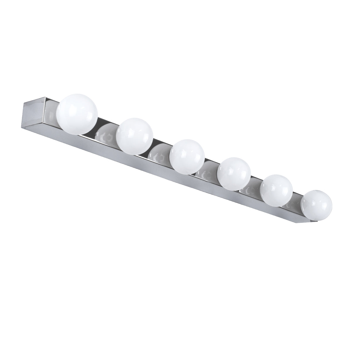 GLOBOSTAR® BELLA 60453 Μοντέρνο Φωτιστικό Τοίχου - Απλίκα Καθρέπτη Μπάνιου LED 18W 2052lm 300° AC 220-240V IP44 Φυσικό Λευκό 4500K - Bridgelux COB Chip & TÜV SÜD Driver - Ασημί & Λευκό - Μ70 x Π11 x Υ6cm - 3 Χρόνια Εγγύηση - ledmania.gr