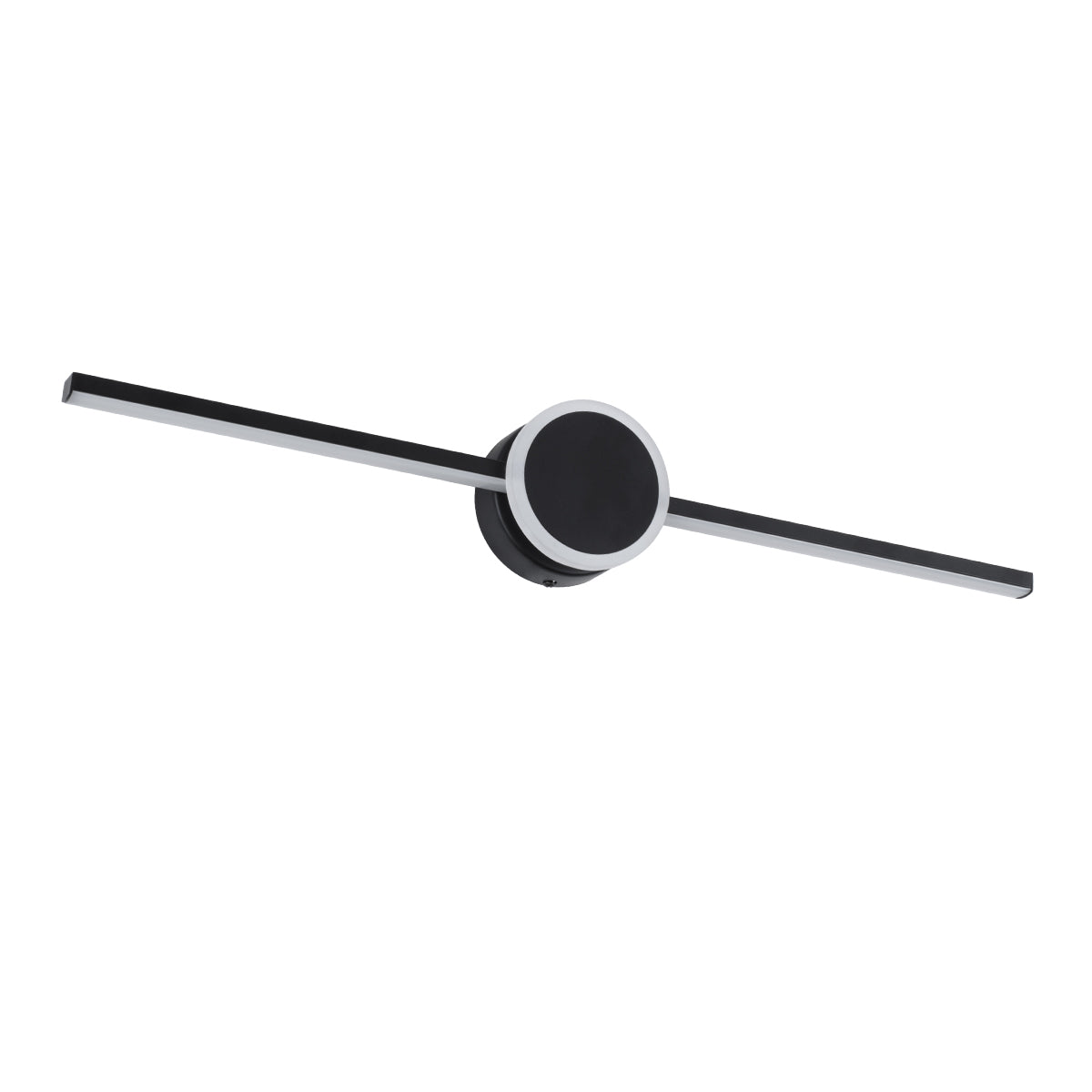 GloboStar® OPAL 60454 Μοντέρνο Φωτιστικό Τοίχου - Απλίκα Καθρέπτη Μπάνιου - Πίνακα LED 14W 1600lm 180° AC 220-240V IP44 Μ60 x Π6 x Υ10cm - Φυσικό Λευκό 4500K - Μαύρο - 3 Χρόνια Εγγύηση - ledmania.gr